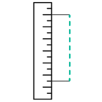 Illustration eines Lineals