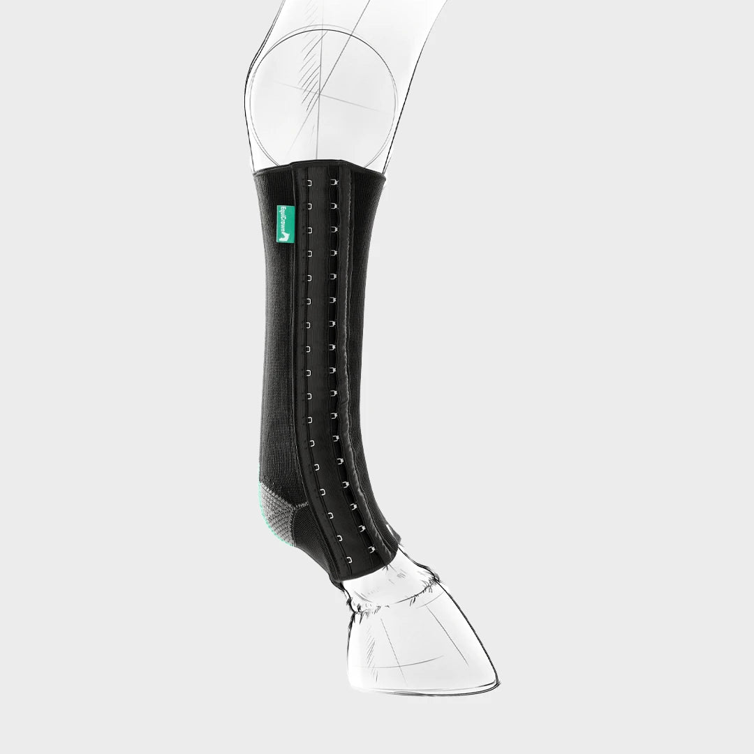 Produktdetailbild der EquiCrown fit Kompressionsbandage in der Farbe grau